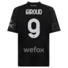 Maglia ufficiale AC Milan Olivier Giroud 9 4th 2023-24 Nera per Bambino